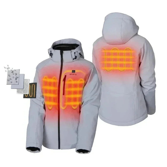 ORORO Women's Heated Jacket with Battery Pack and Detachable Hood Heating Jacket - Picture 2 of 13